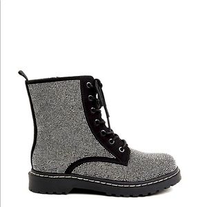 Torrid Betsey Johnson Rhinestone Combat Boots!!